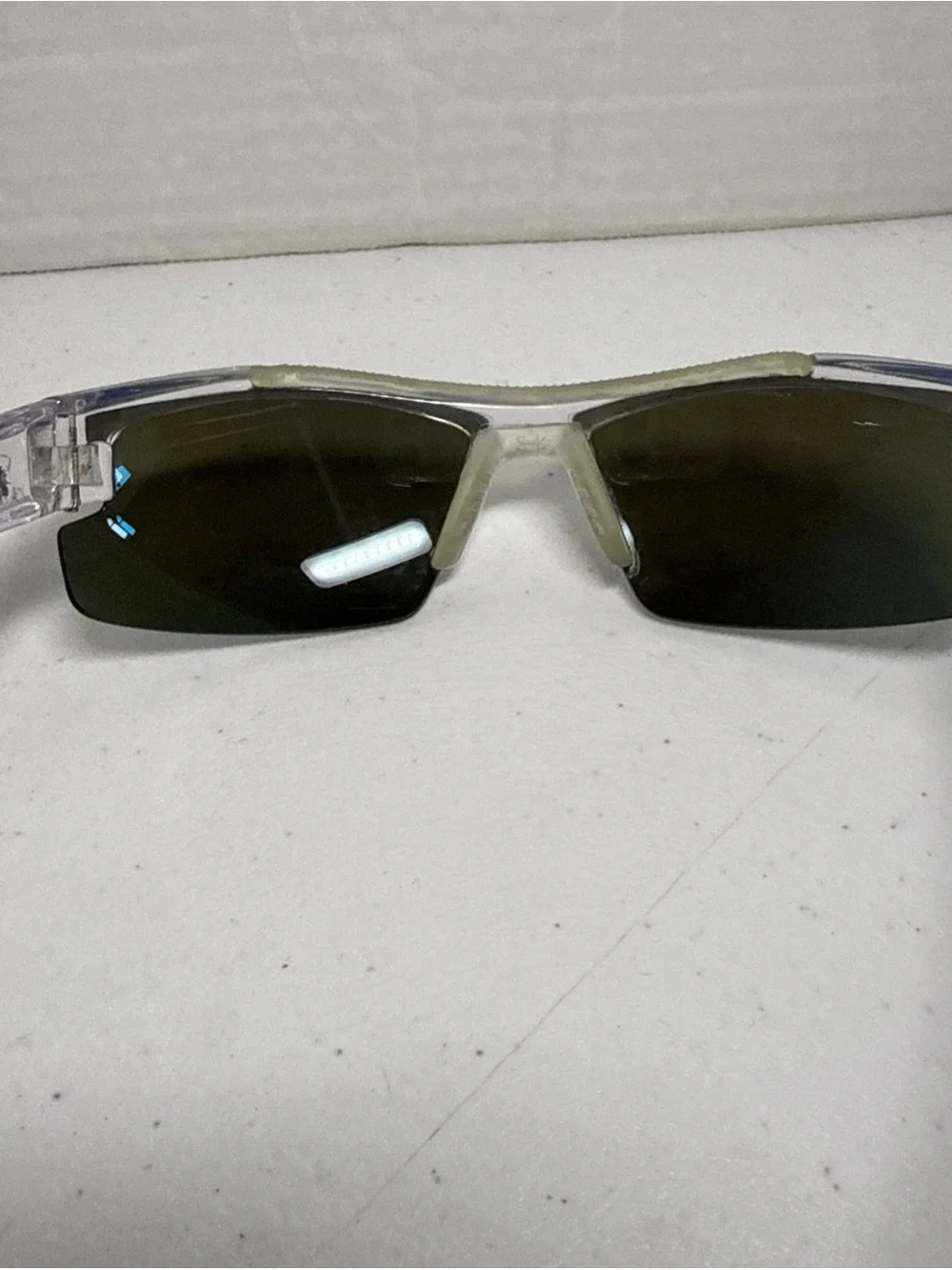 UNDER ARMOUR Nitro L POLARIZED Youth Sunglasses Crystal Clear/Blue RARE
